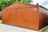 GARAŻ BLASZANY 6M X 5M PION - DWUSPAD 2X BRAMA UCHYLNA + DRZWI GB254
