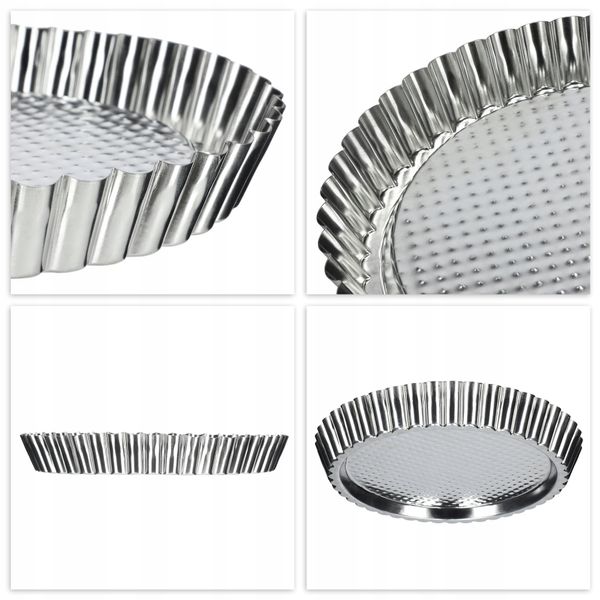 BLACHA OKRĄGŁA FORMA DO PIECZENIA TARTY CIAST 22cm zdjęcie 7
