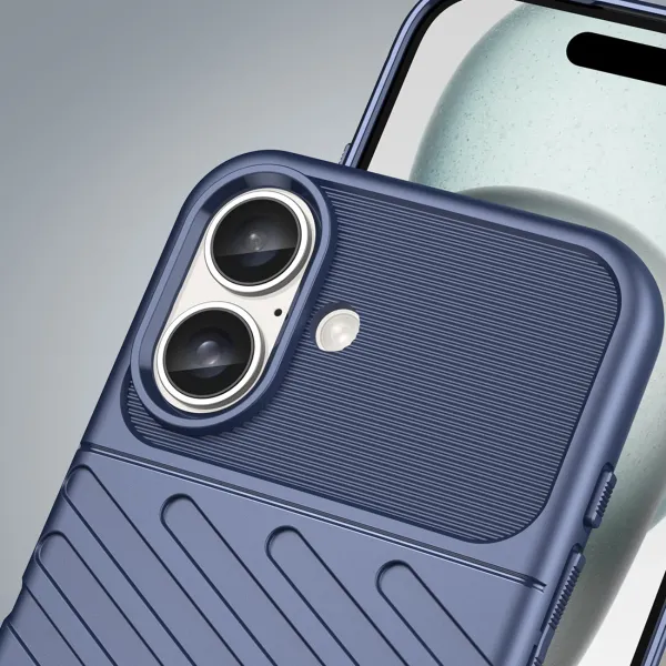etui silikonowe thunder case do iphone 16 - niebieskie zdjęcie 6