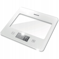 Waga kuchenna dotykowa dokładność 1g LCD do 5 kg biała Sencor SKS 5030WH