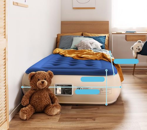 Materac pojedynczy iDOO Model I-C-017, 190x99x33 cm, kolor niebieski na Arena.pl