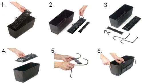 Doniczka balkonowa DRL500PW z podstawką | Umbra na Arena.pl