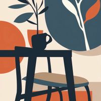 Plakat 90x90cm Poranek w Cieniu Drzew