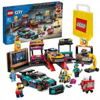 LEGO City 2x Samochód 4 Fig Warsztat Garaż Tuning 60389