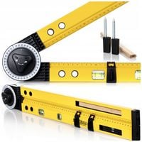 Kątomierz NASTAWNY ALUMINIOWY Kątownik 600 BUDOWLANY ŚLUSARSKI CYRKIEL