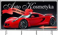 BANER REKLAMOWY 100x50cm gotowy projekt AUTO KOSMETYKA DETAILING plandeka
