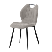 Krzesło tapicerowane Aria 3D szare do salonu jadalni