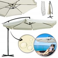 Parasol z wysięgnikiem Ecarla biały 300 x 262 cm