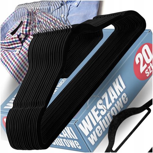 20x WIESZAKI WELUROWE NA UBRANIA DO SZAFY WIESZAK WELUROWY MEBLOWY na Arena.pl