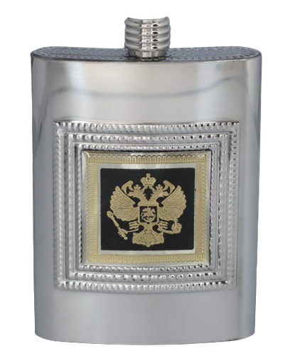 Srebrna Piersiówka Gentelo 8 OZ ze Stal Nierdzewnej z Polskim Orłem na Arena.pl