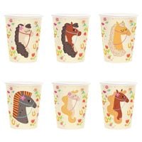 Kubeczki papierowe Urocze Koniki, 6 szt.