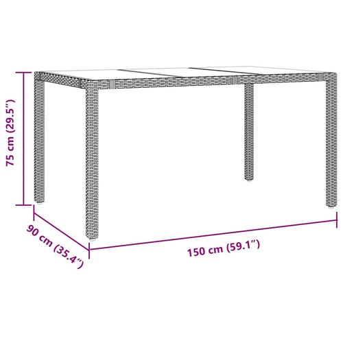 Zestaw do jadalni w ogrodzie 7 pcs Beżowy 150 x 90 x 75 cm na Arena.pl