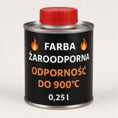 Farba Żaroodporna 0,25L Lakier PREMIUM – Do Pieców, Grilla, Kominów