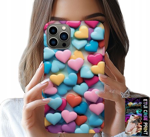 ETUI DO IPHONE 11 PRO MAX - KOLOROWE SERCA MOŻLIWOŚĆ PERSONALIZACJI na Arena.pl