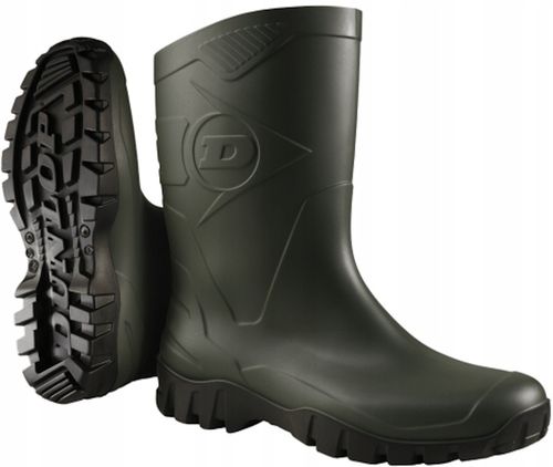 Kalosze Dunlop Dee zielono - czarne rozmiar 44 ogród grzyby las na Arena.pl
