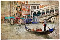 FOTOTAPETA rower uliczka zabytki Wenecja Gondola