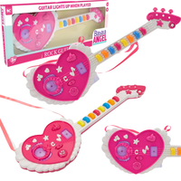 gitara interaktywna dla dzieci serce efekty świetlne instrument