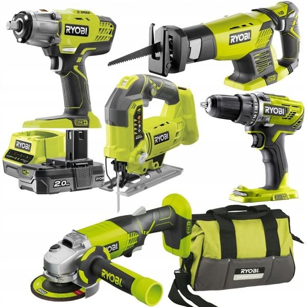 RYOBI ZESTAW COMBO 5 NARZĘDZI WKRĘARKA + TORBA zdjęcie 1