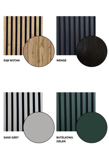 Lamele na czarnym filcu 53 x 275 cm RÓŻNE KOLORY na Arena.pl