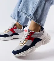 Damskie szare buty sportowe LCWL-20-39-032 38