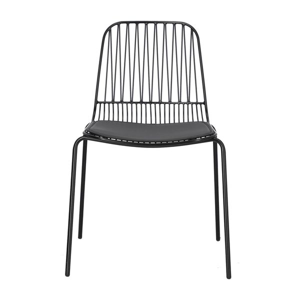 Krzesło Willy Black z poduszką PU zdjęcie 3