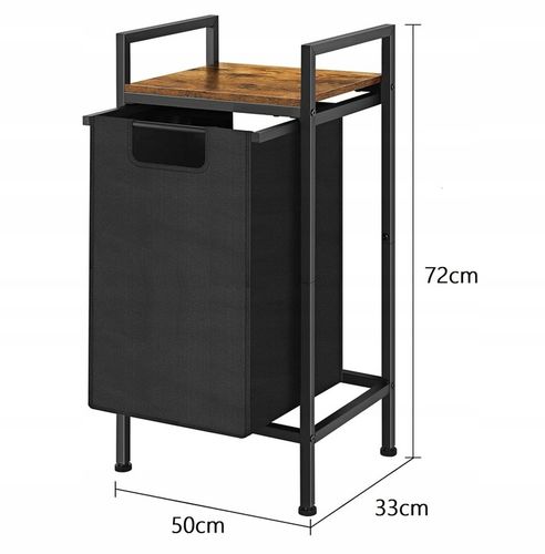 Kosz na pranie z półką INDUSTRIALNY LOFT DREWNIANY 72x50x33 (W010) na Arena.pl