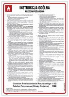 Instrukcja Ogólna Przeciwpożarowa (24,5 X 35 Cm, Fn - Folia