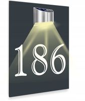 antracyt TABLICZKA lampka solarna ADRESOWA dibond nierdzewna 30x20 cm