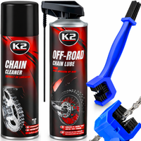 K2 Smar + Zmywacz Do Czyszczenia Łańcucha Motocyklowego Rowerowego Szczotka