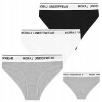 3x Majtki Damskie Figi Bikini Bawełniane Klasyczne Zestaw Komplet MORAJ L