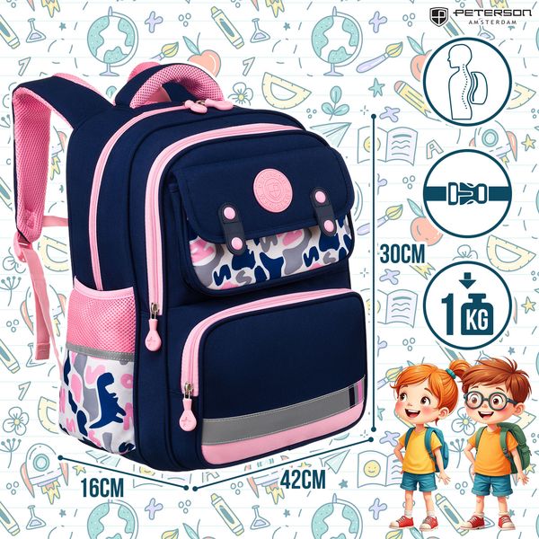 plecak ptn ps2-6074 navy-pink zdjęcie 2