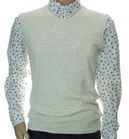 Sweter męski wełniany bez rękawów bezrękawnik pulower kamizelka męska M