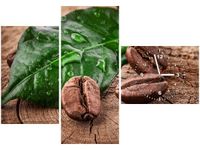 100CM 70CM ZEGAR 3 ELEM ZIARNA KAWY DESCE ŚCIENNY OBRAZ