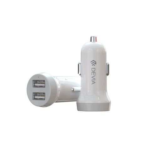 Ładowarka samochodowa Devia Smart z kablem typ-C 2USB 3,1A biała na Arena.pl