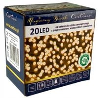 LAMPKI CHOINKOWE NA BATERIE 20 LED FUNKCJE TIMER 2 M CHOINKĘ CHOINKA