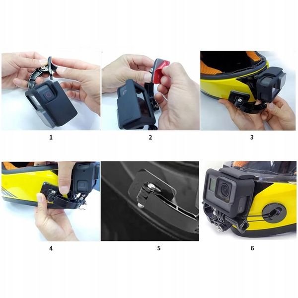 Mocowanie Adapter do Kasku Uchwyt na Kask do Kamer GoPro DJI SJCam Insta360 zdjęcie 3