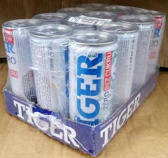 Tiger 250ml Bez cukru Puszka - karton zdjęcie 1