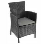 Allibert Fotel Ogrodowy Z Poduszką Krzesło Rattan