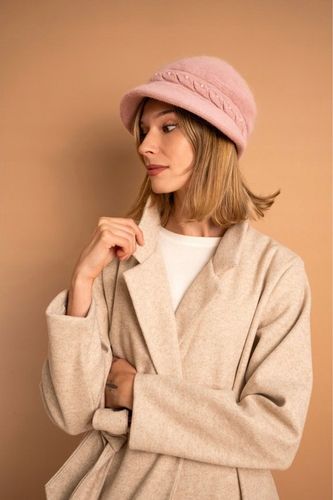 Czapka Pearl Chic - czarny | damska, ciepła, angora na Arena.pl