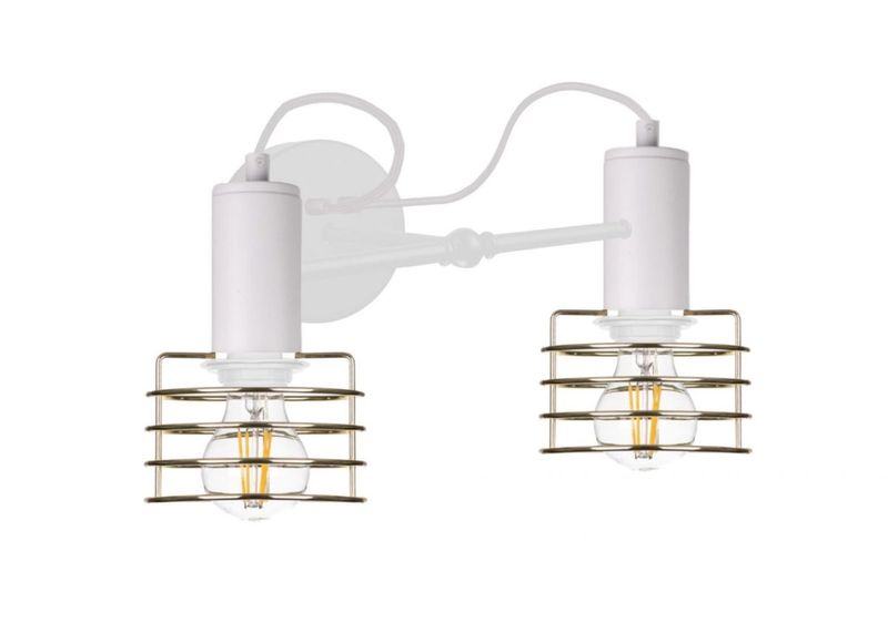 Kinkiet 2xE27 RUNE WHITE/GOLD zdjęcie 1