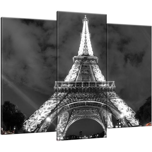 Obraz Tryptyk 90X70 Eiffel Tower Noc Wieża Eiffla na Arena.pl