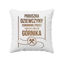 Poduszka dziewczyny chronionej przez troskliwego górnika