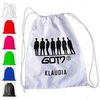 WOREK PLECAK SPORTOWY NA WF DLA DZIECI - GOT7 + IMIĘ! KPOP KOREA IDOLE G7
