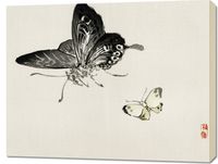 Obraz 90x70cm Butterflies, Kōno Bairei Japoński Vintage do Salonu
