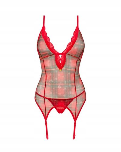 Seksowna bielizna świąteczna Obsessive Jollymore gorset wyszczuplający XS/S na Arena.pl