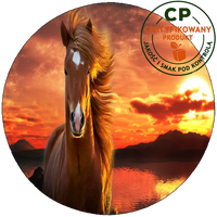 Opłatek na tort Konie