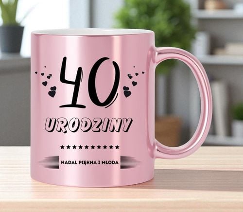 KUBEK PREZENT NA 40 URODZINY KOBIETY KOLEŻANKI MAMY Z DOWOLNYM IMIENIEM na Arena.pl