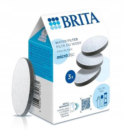 Wkład filtrujący 3 szt MicroDisc do Karafki Butelek Brita Fill&Go / Active na Arena.pl