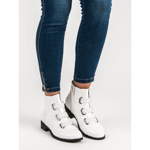 Białe botki na suwak r.36 na Arena.pl