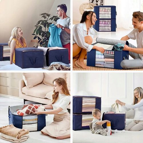 4x ORGANIZER POKROWIEC TORBY DO PRZECHOWYWANIA UBRAŃ POŚCIELI PREMIUM na Arena.pl